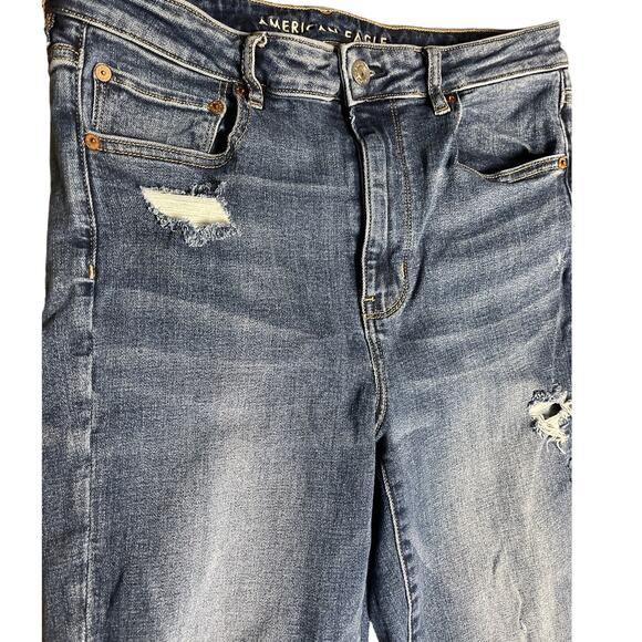American Eagle Super High Rise Cropped Flare Size 12 - Picture 4 of 10